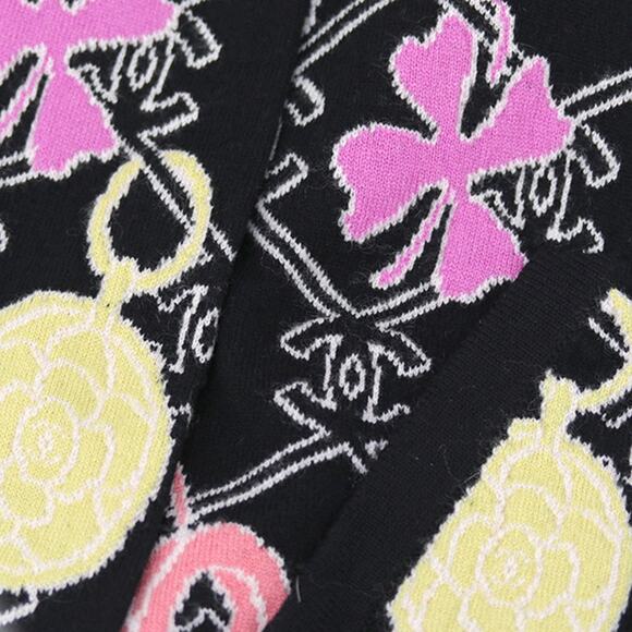 Authentic CHANEL Cashmere Zipper Zip-Up Hoodie Sweater Jacket Black Multicolor - Picture 7 of 13